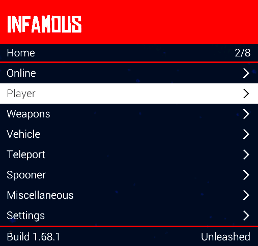 Infamous Mod Menu